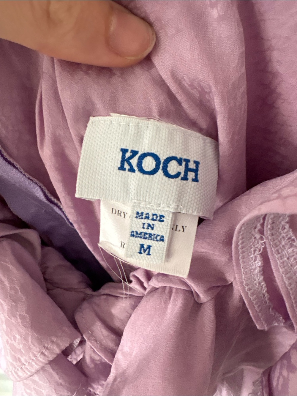 KOCH Lilac Python Ruffle Cinch Crop Top M - Picture 4 of 8